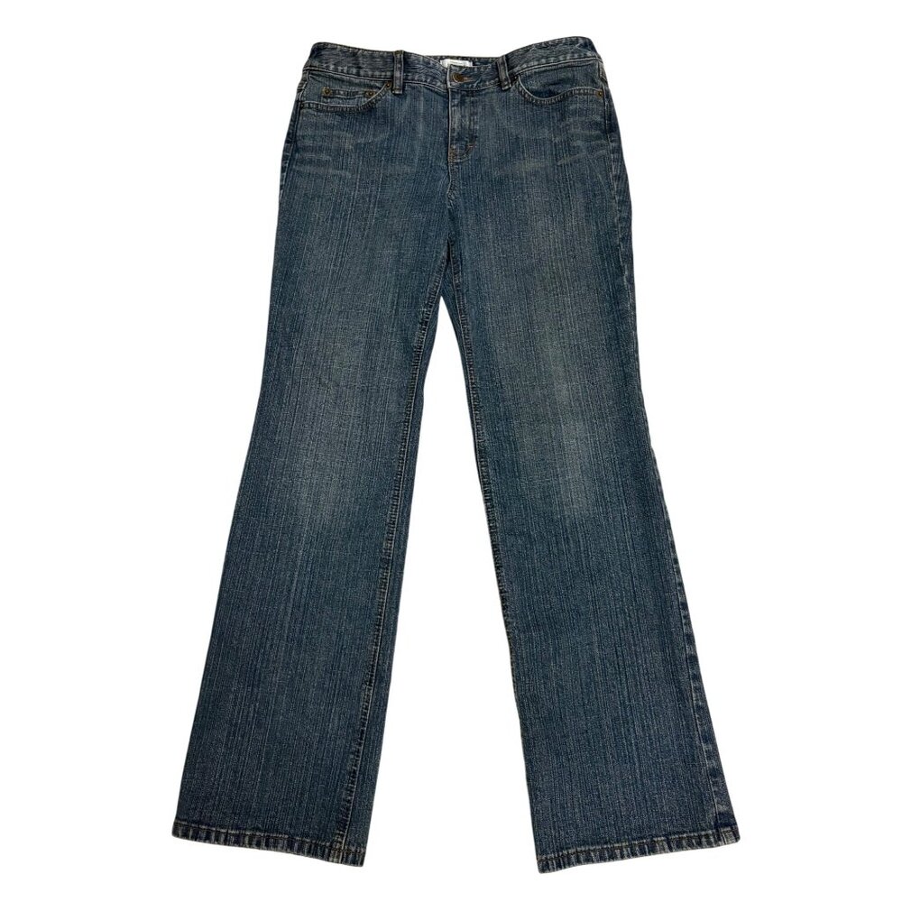 Ann Taylor Loft Womens Boot Leg Jeans Size 8 Denim Stretch